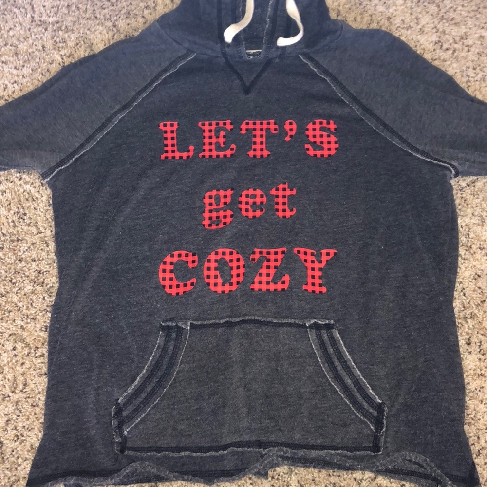 “let’s get cozy” sweatshirt
